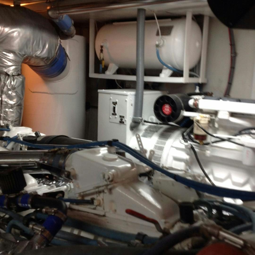 a close-up of a machine aboard AUDACITY Yacht for Sale