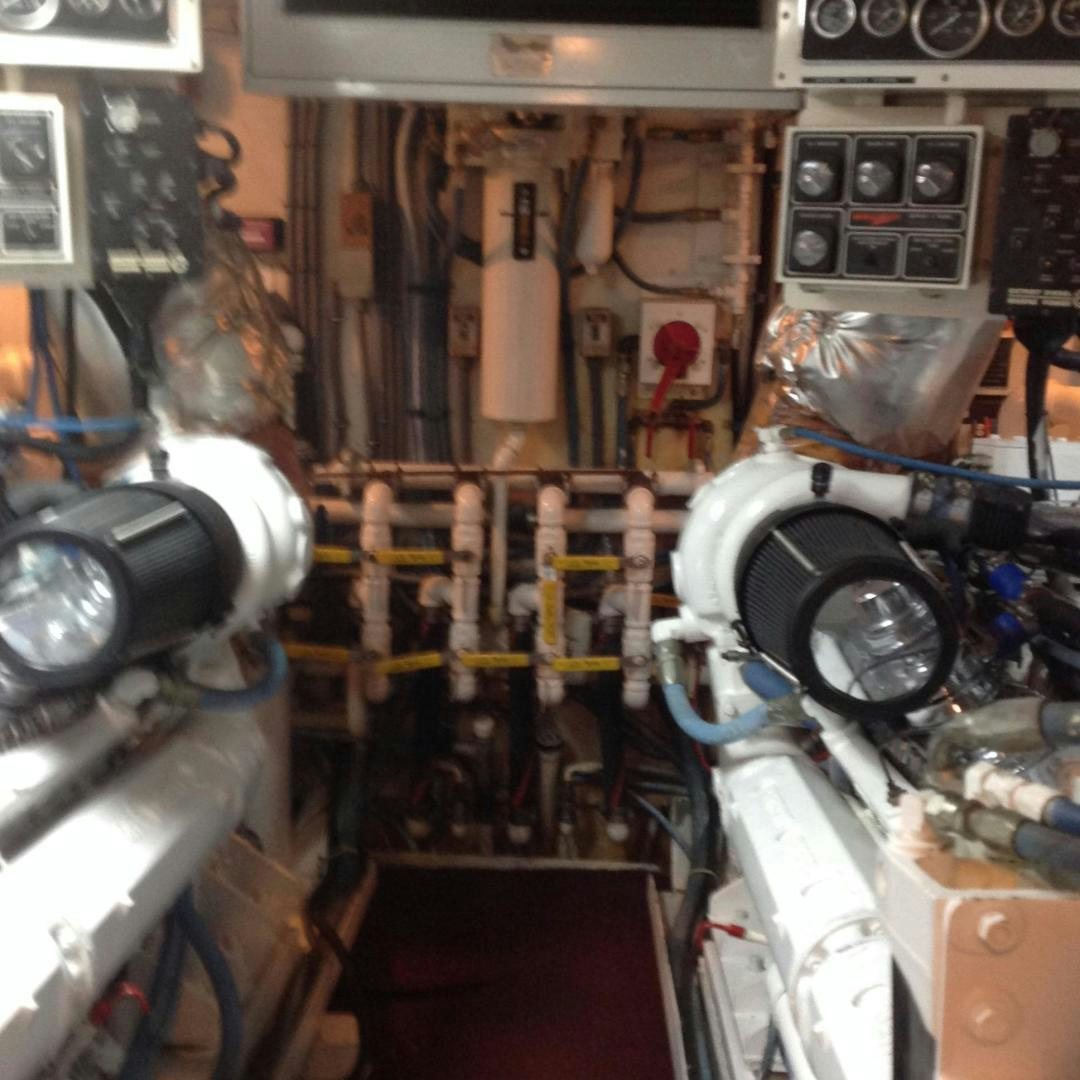 a machine with a large metal object aboard AUDACITY Yacht for Sale