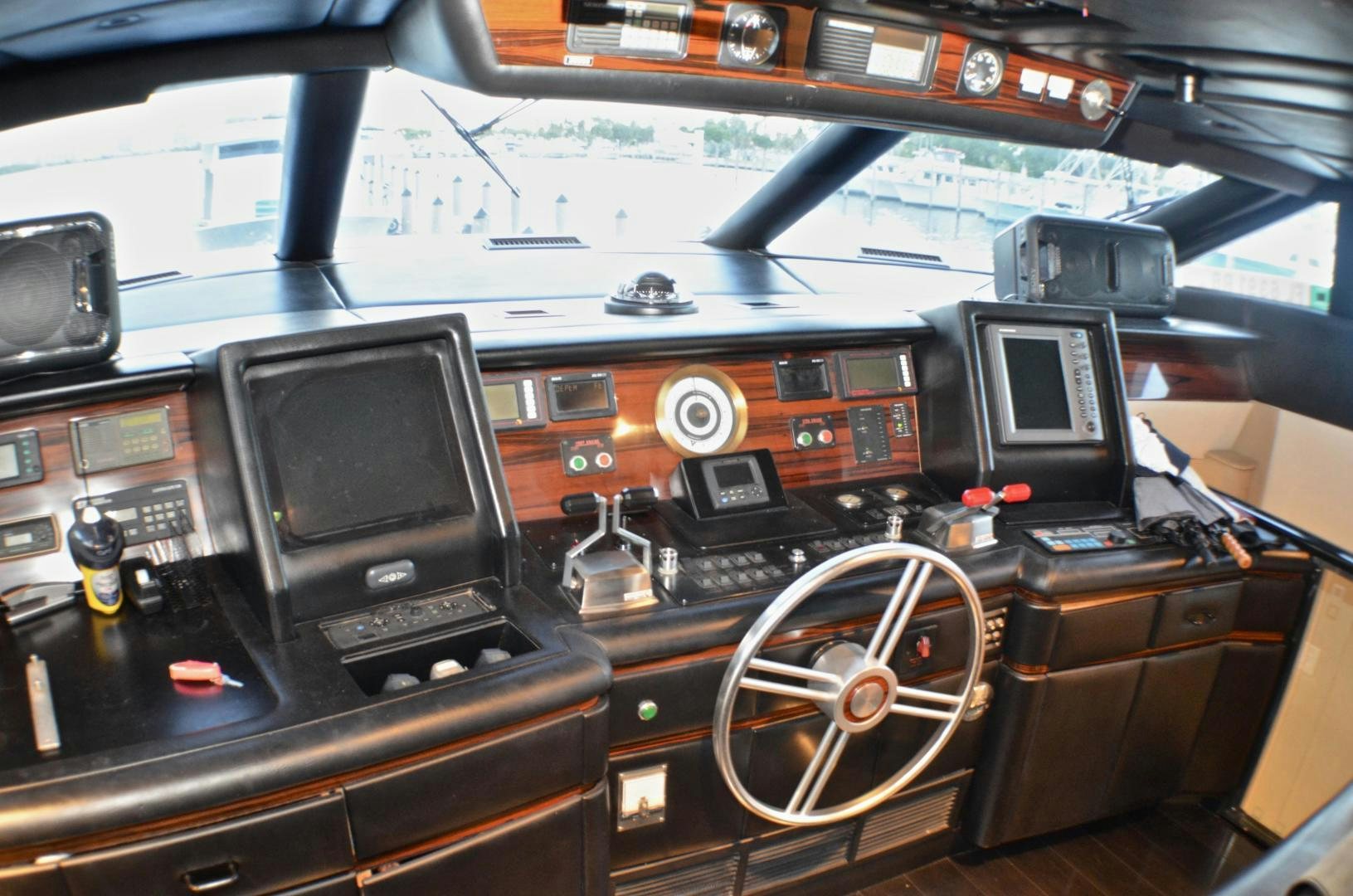 a group of electronic devices aboard AUDACITY Yacht for Sale