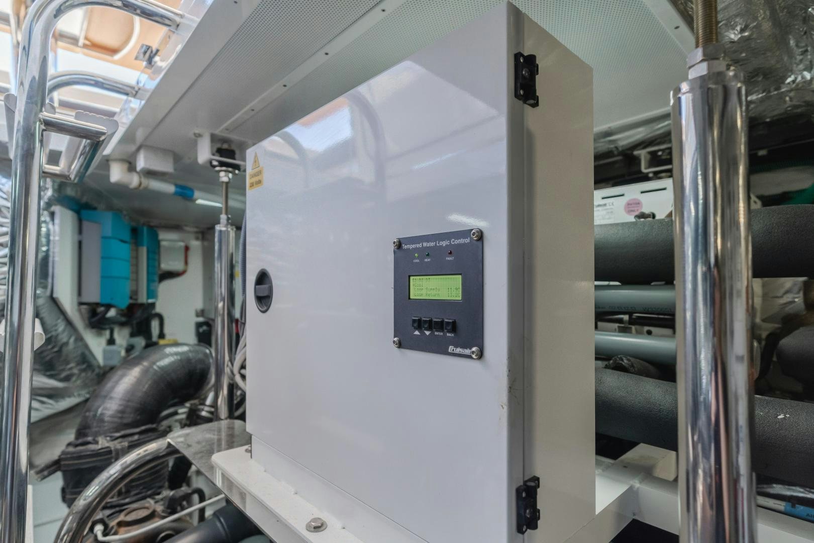 a machine with a tag aboard SEXSEA Yacht for Sale