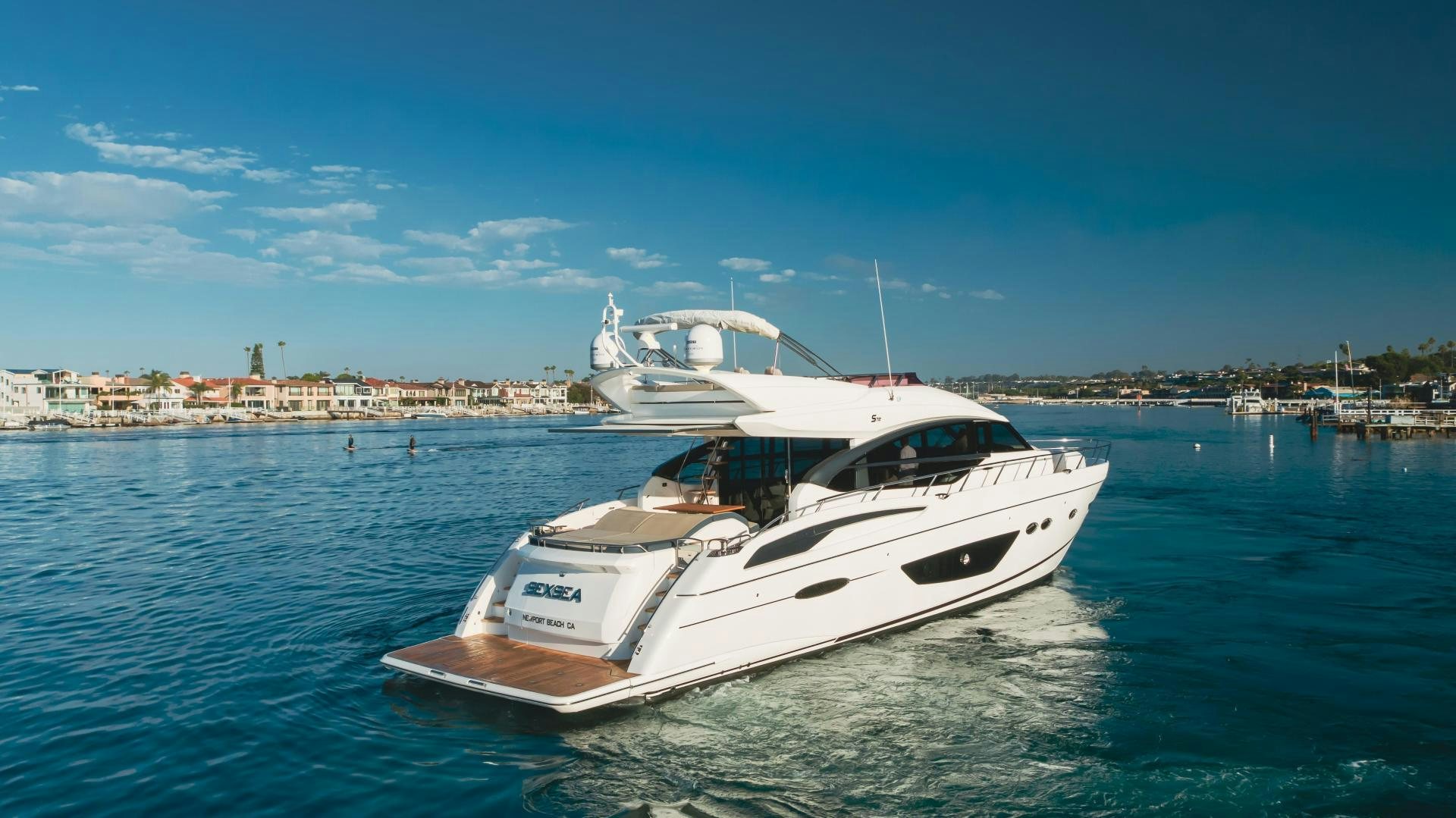 a white boat in the water aboard SEXSEA Yacht for Sale