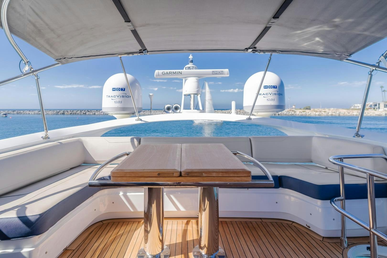 a table on a boat aboard SEXSEA Yacht for Sale