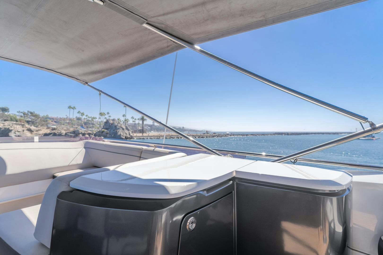 the inside of a car aboard SEXSEA Yacht for Sale