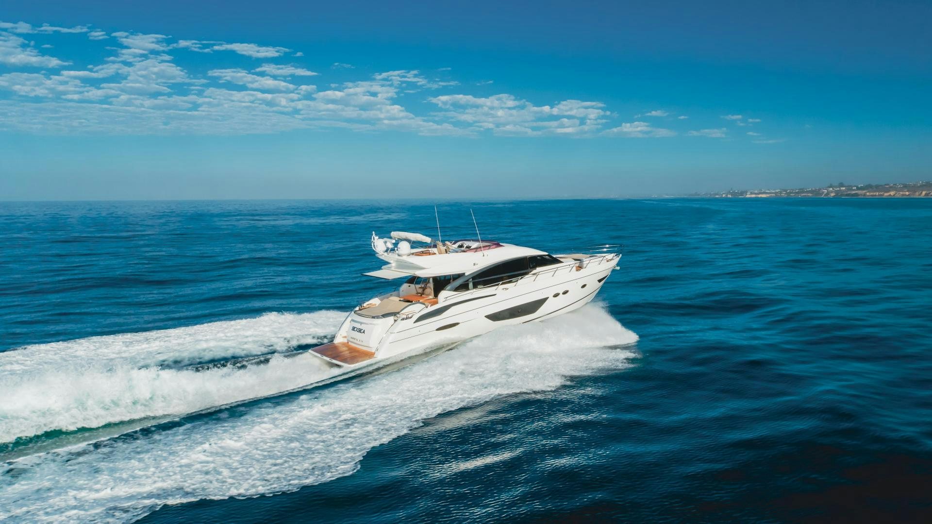 a boat on the water aboard SEXSEA Yacht for Sale