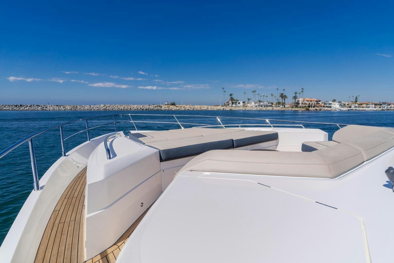 a large white boat in a large body of water aboard SEXSEA Yacht for Sale