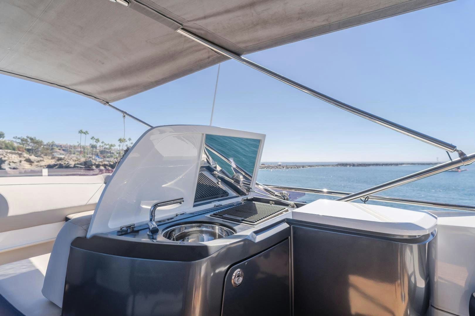 the inside of a car aboard SEXSEA Yacht for Sale