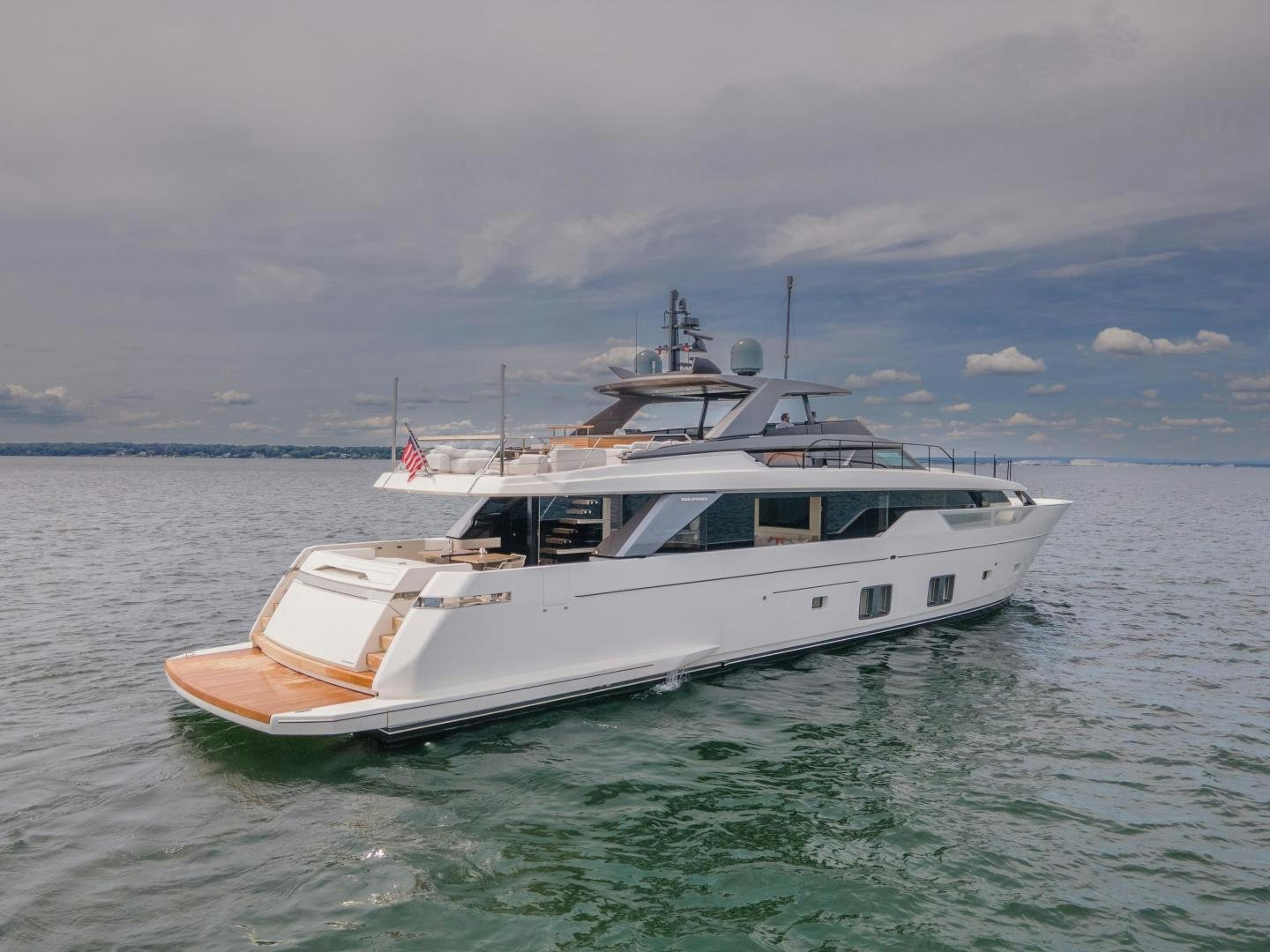 a boat in the water aboard OUR ALEPH Yacht for Sale