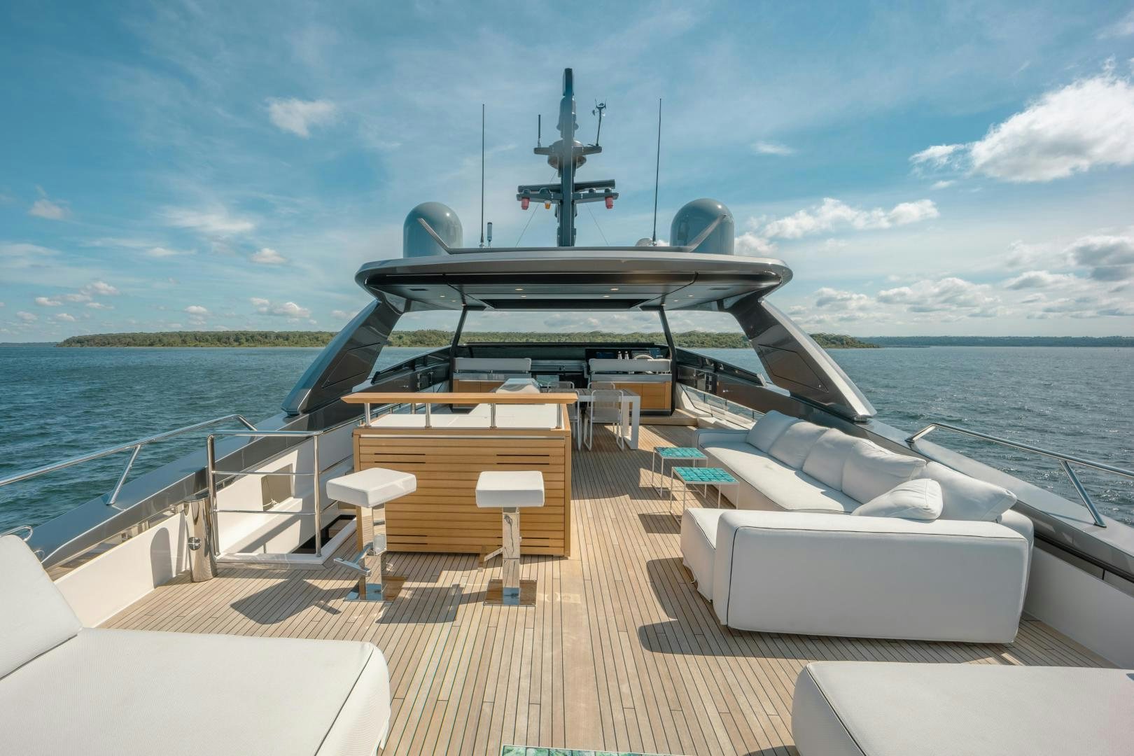 a boat on the water aboard OUR ALEPH Yacht for Sale