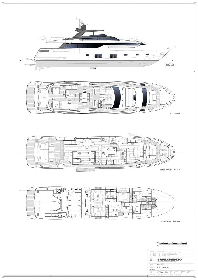 diagram, engineering drawing aboard OUR ALEPH Yacht for Sale
