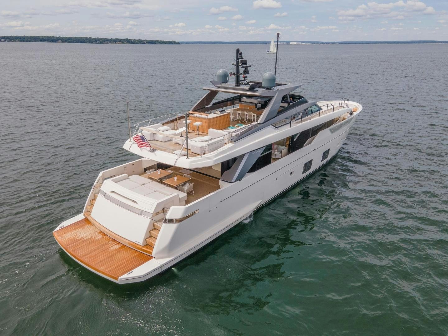 a boat in the water aboard OUR ALEPH Yacht for Sale