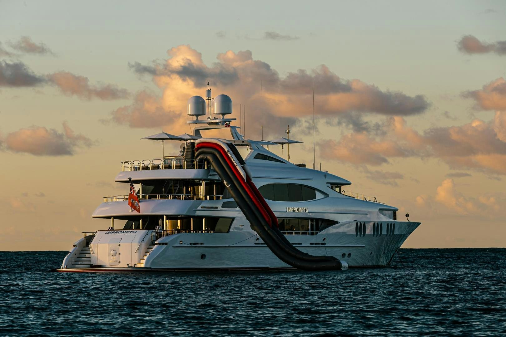 a boat in the water aboard IMPROMPTU Yacht for Sale