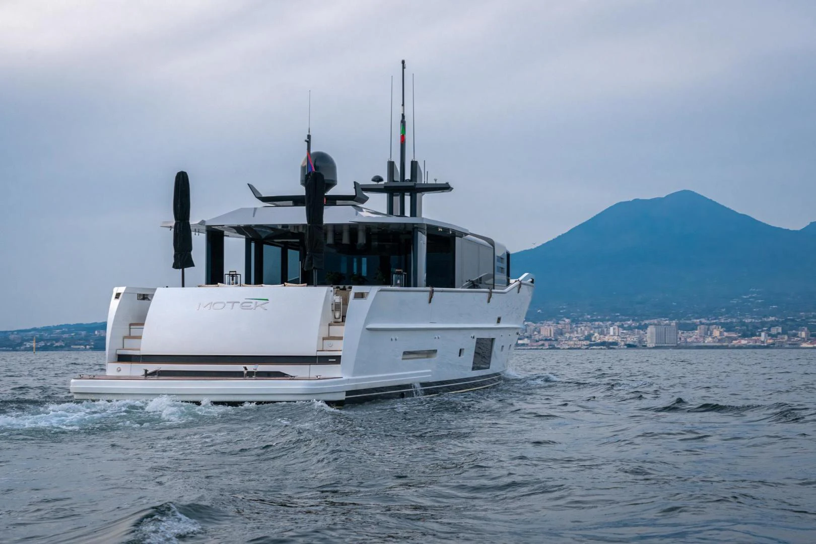 a boat in the water aboard MOTEK Yacht for Sale