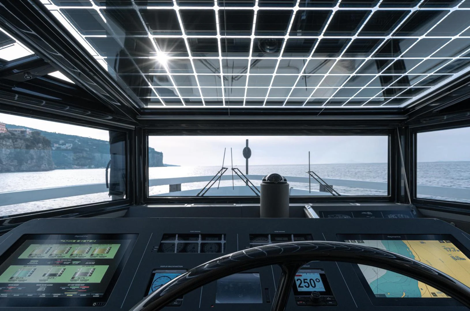 a view of a bridge from a bus aboard MOTEK Yacht for Sale