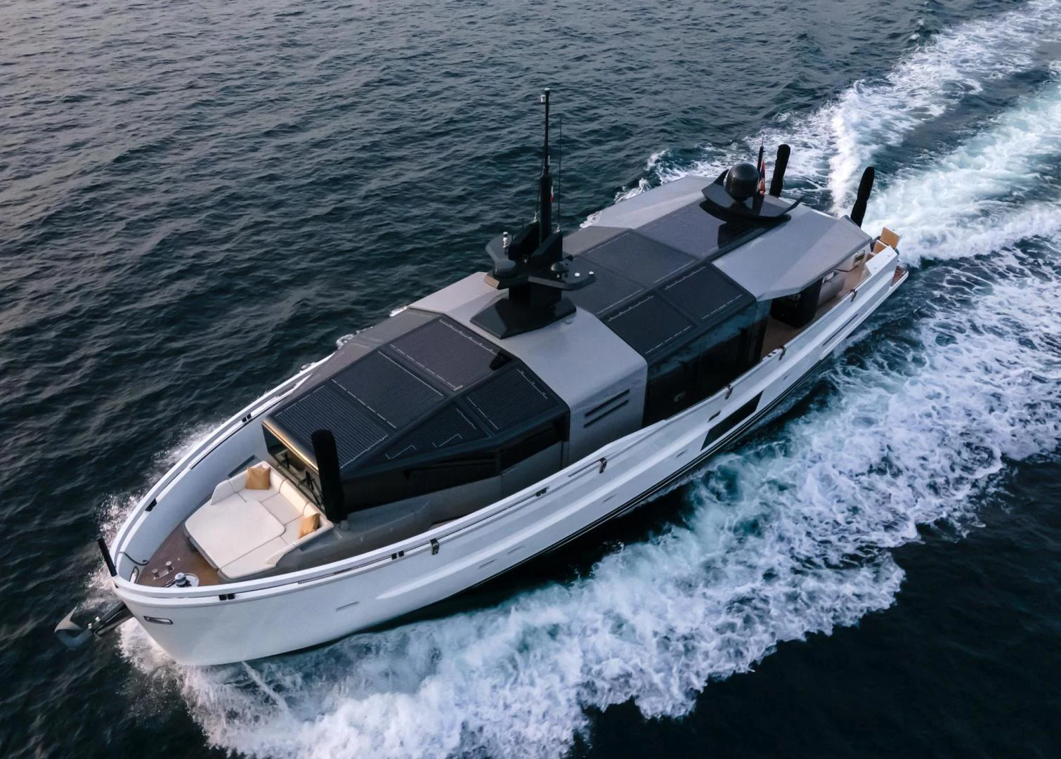 a ship on the water aboard MOTEK Yacht for Sale
