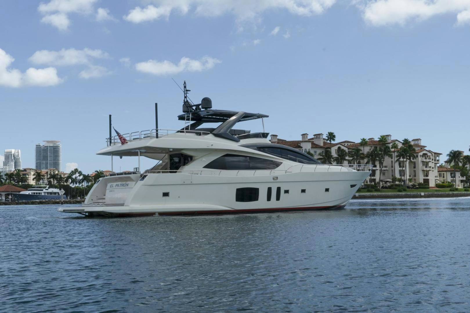 a boat on the water aboard EL PATRON Yacht for Sale