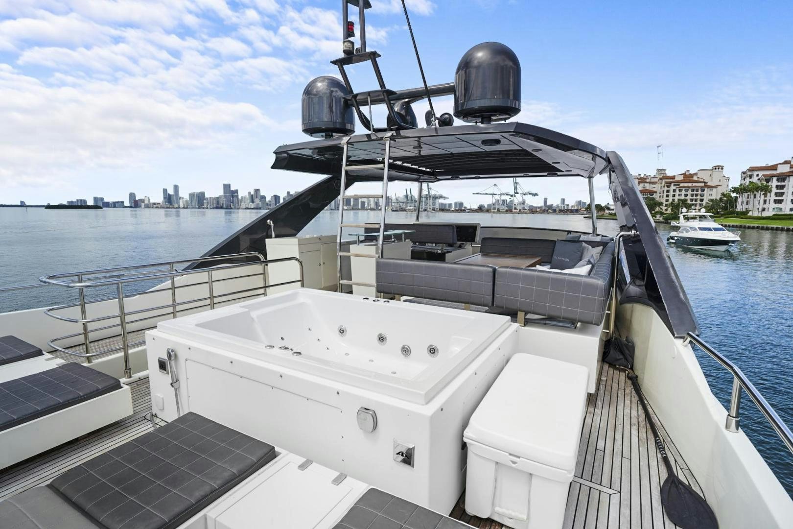 a boat on the water aboard EL PATRON Yacht for Sale