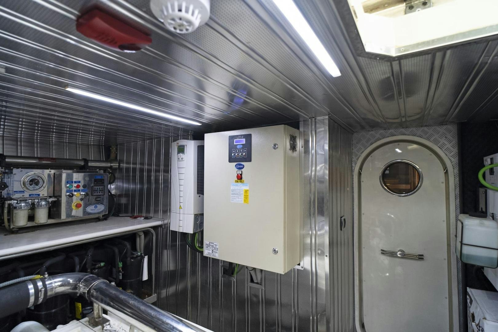 a machine in a room aboard EL PATRON Yacht for Sale
