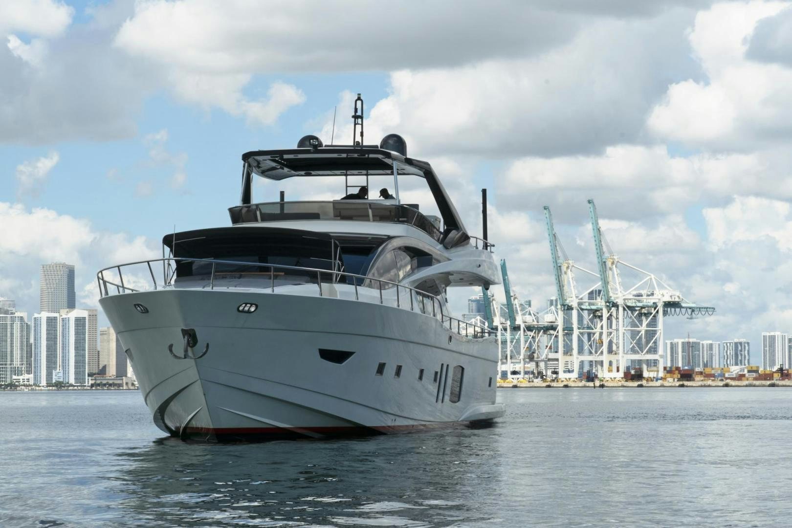 a large boat in the water aboard EL PATRON Yacht for Sale