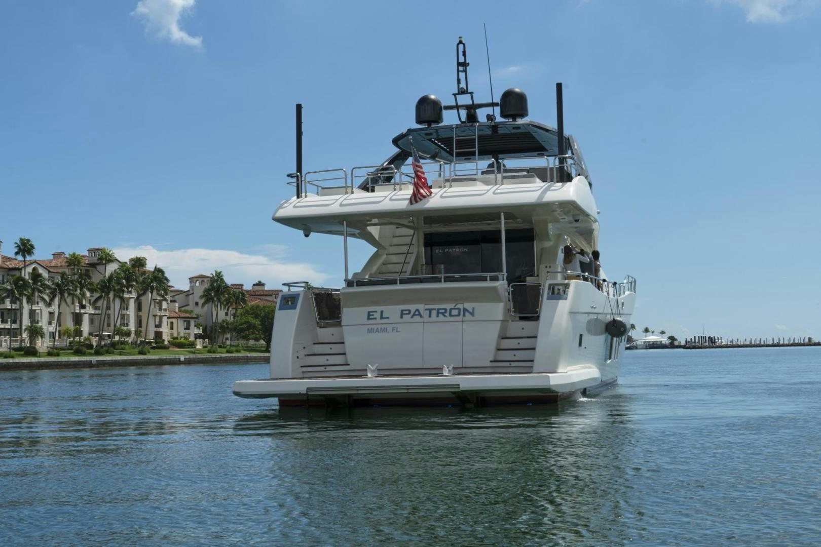 a boat on the water aboard EL PATRON Yacht for Sale