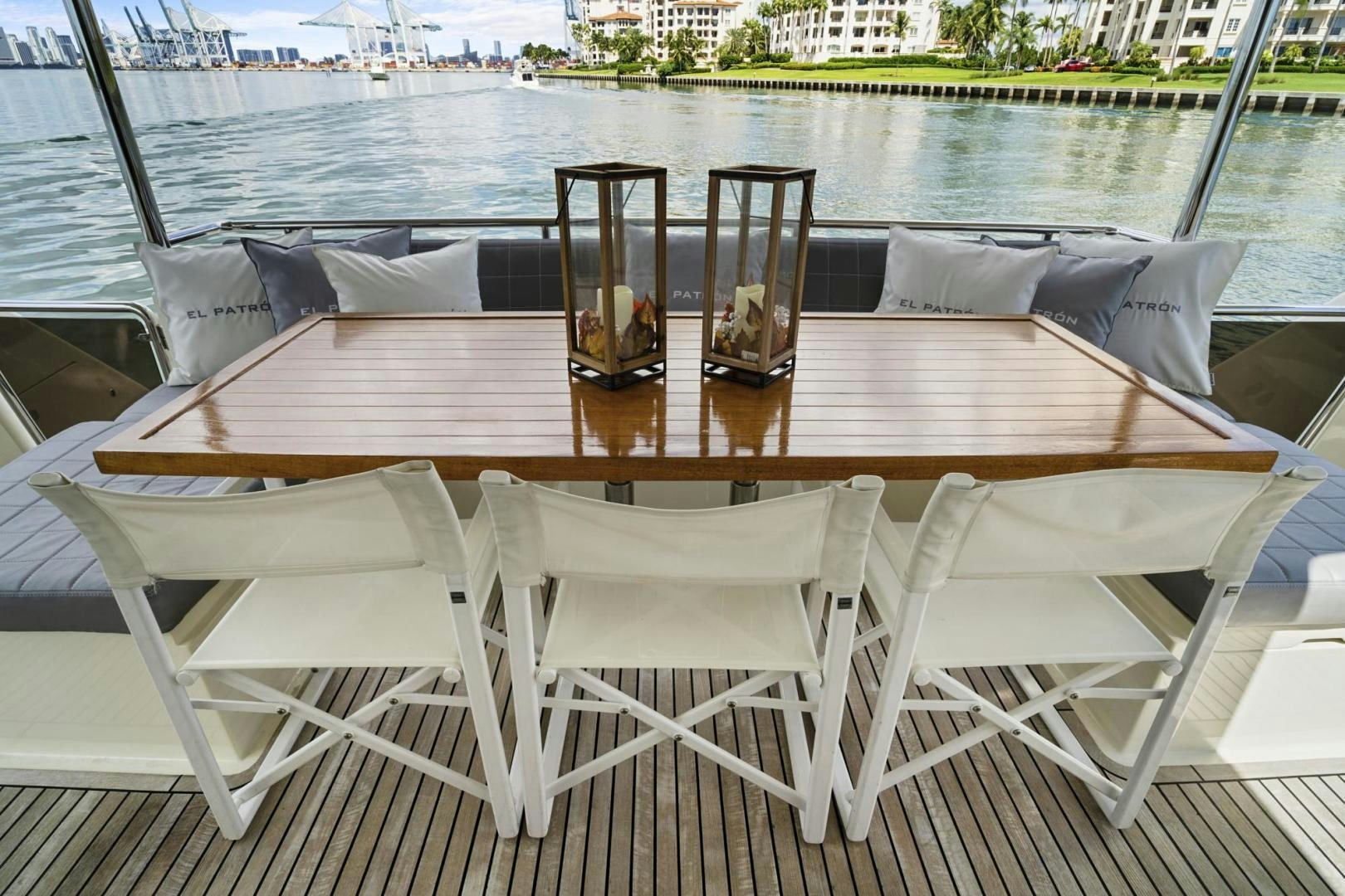 a boat on the water aboard EL PATRON Yacht for Sale