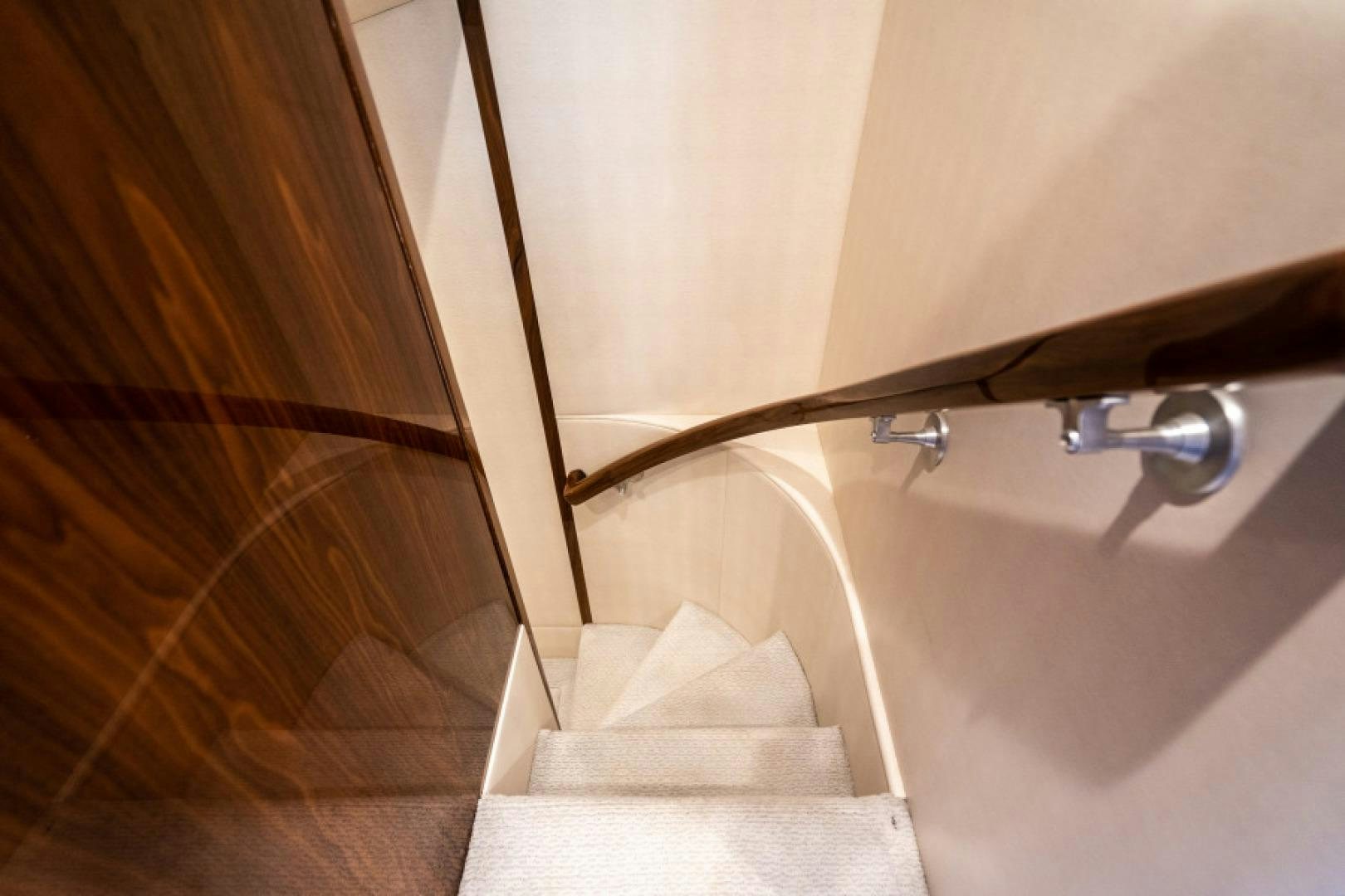 a roll of toilet paper on a staircase aboard TIKI BAR Yacht for Sale