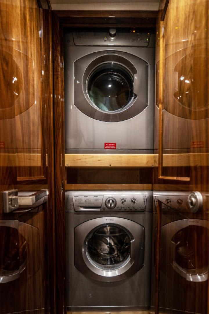 a set of washers in a closet aboard TIKI BAR Yacht for Sale