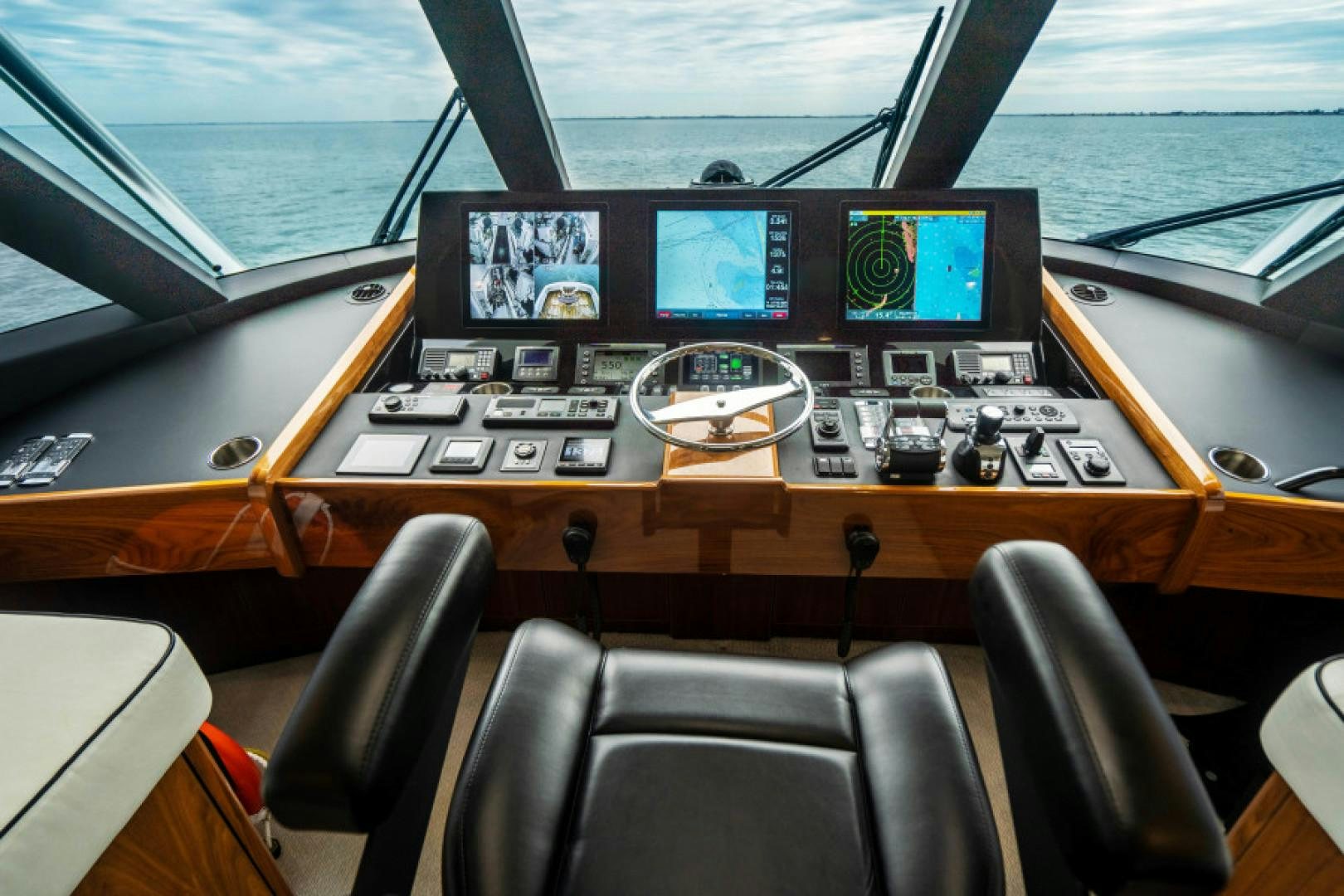inside of a cockpit aboard TIKI BAR Yacht for Sale