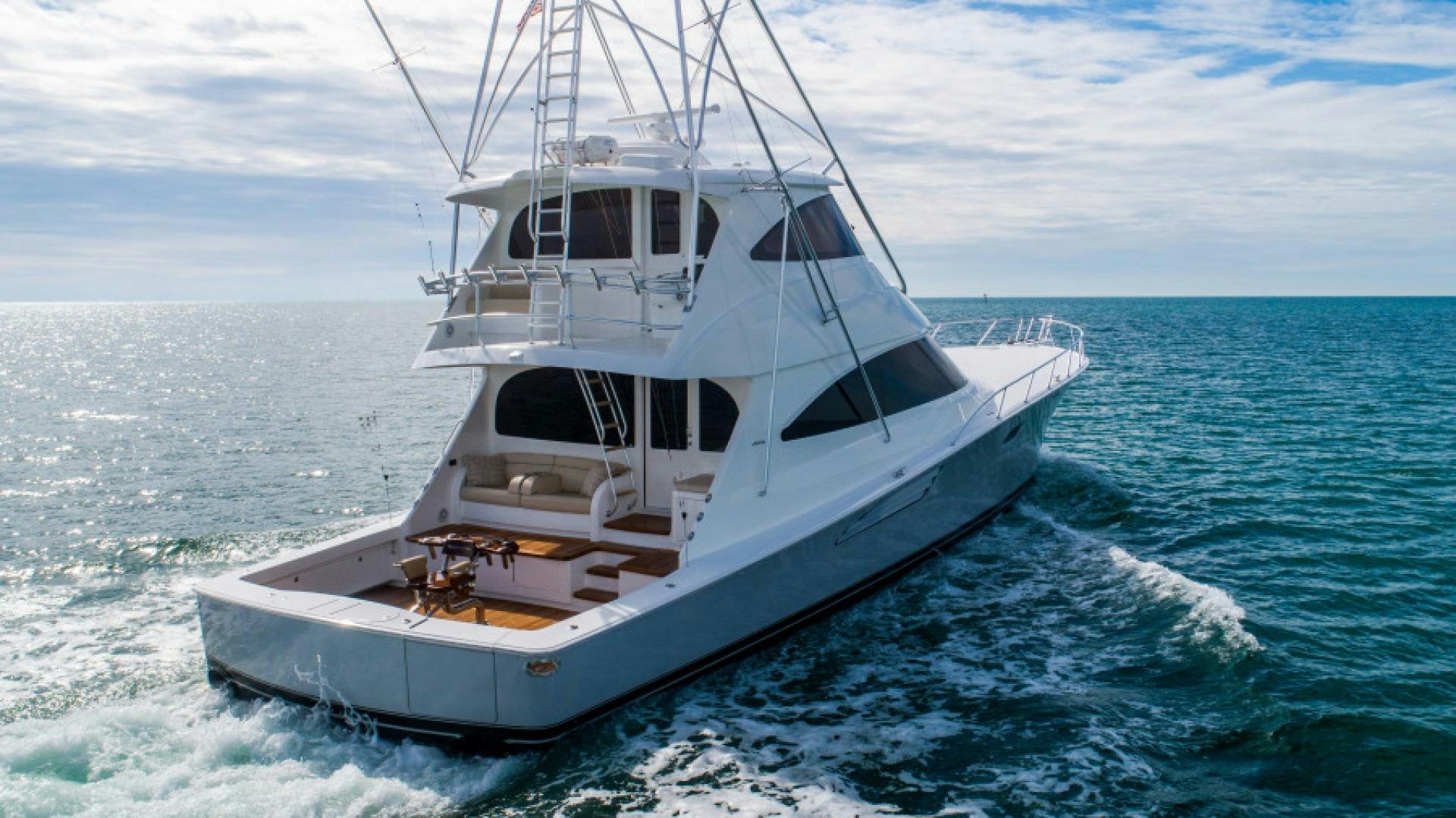 a boat on the water aboard TIKI BAR Yacht for Sale