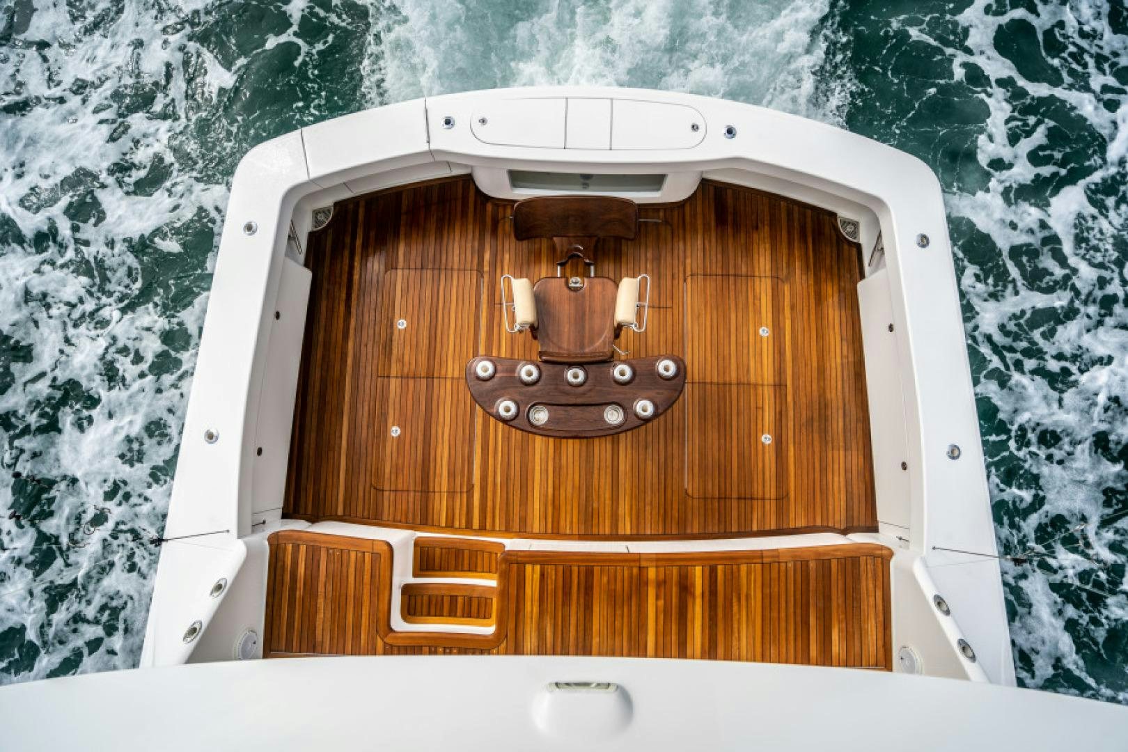 a wooden box with a metal lid aboard TIKI BAR Yacht for Sale