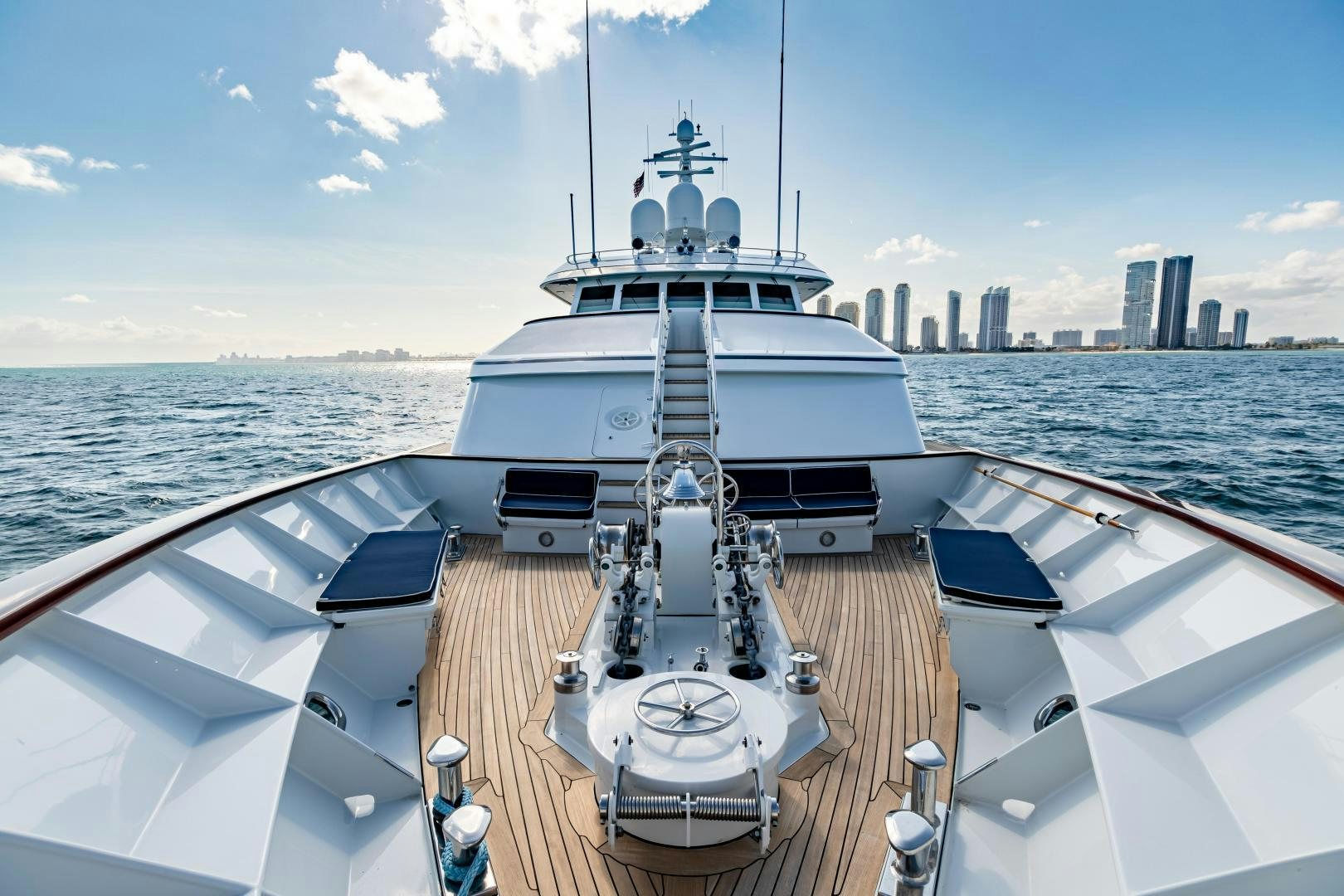 a boat on a deck aboard EXPLORA Yacht for Sale