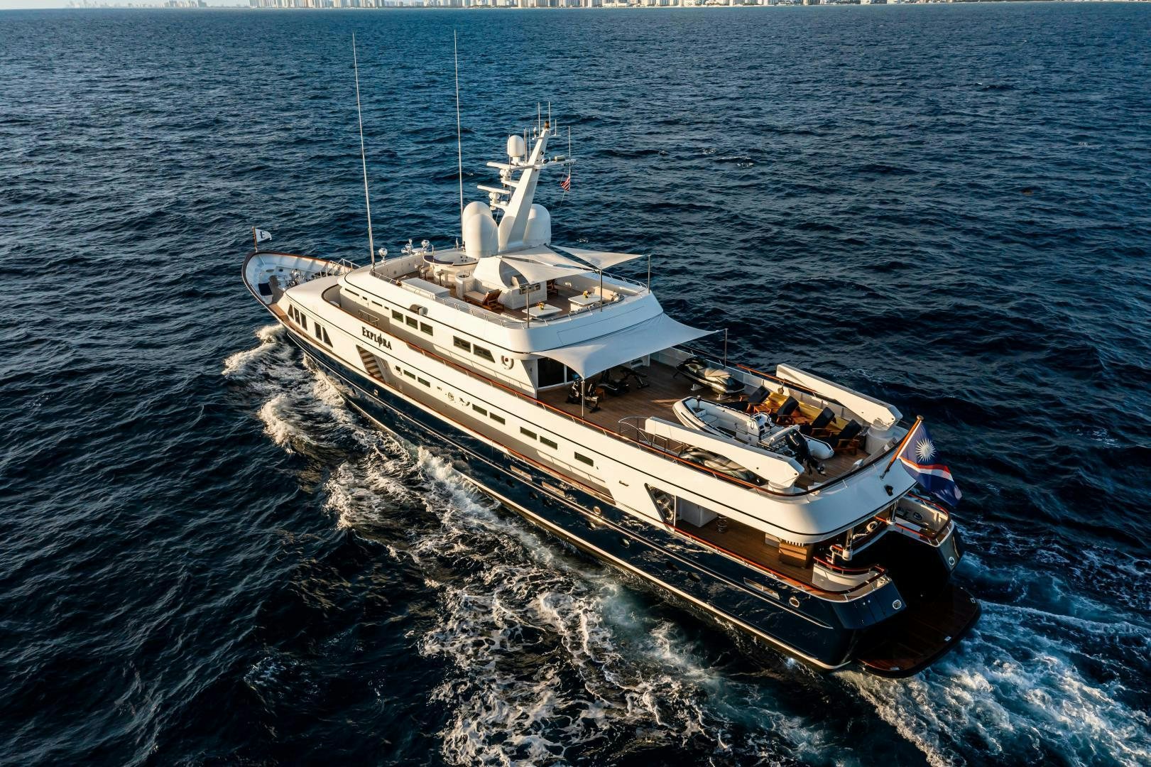 a ship in the water aboard EXPLORA Yacht for Sale