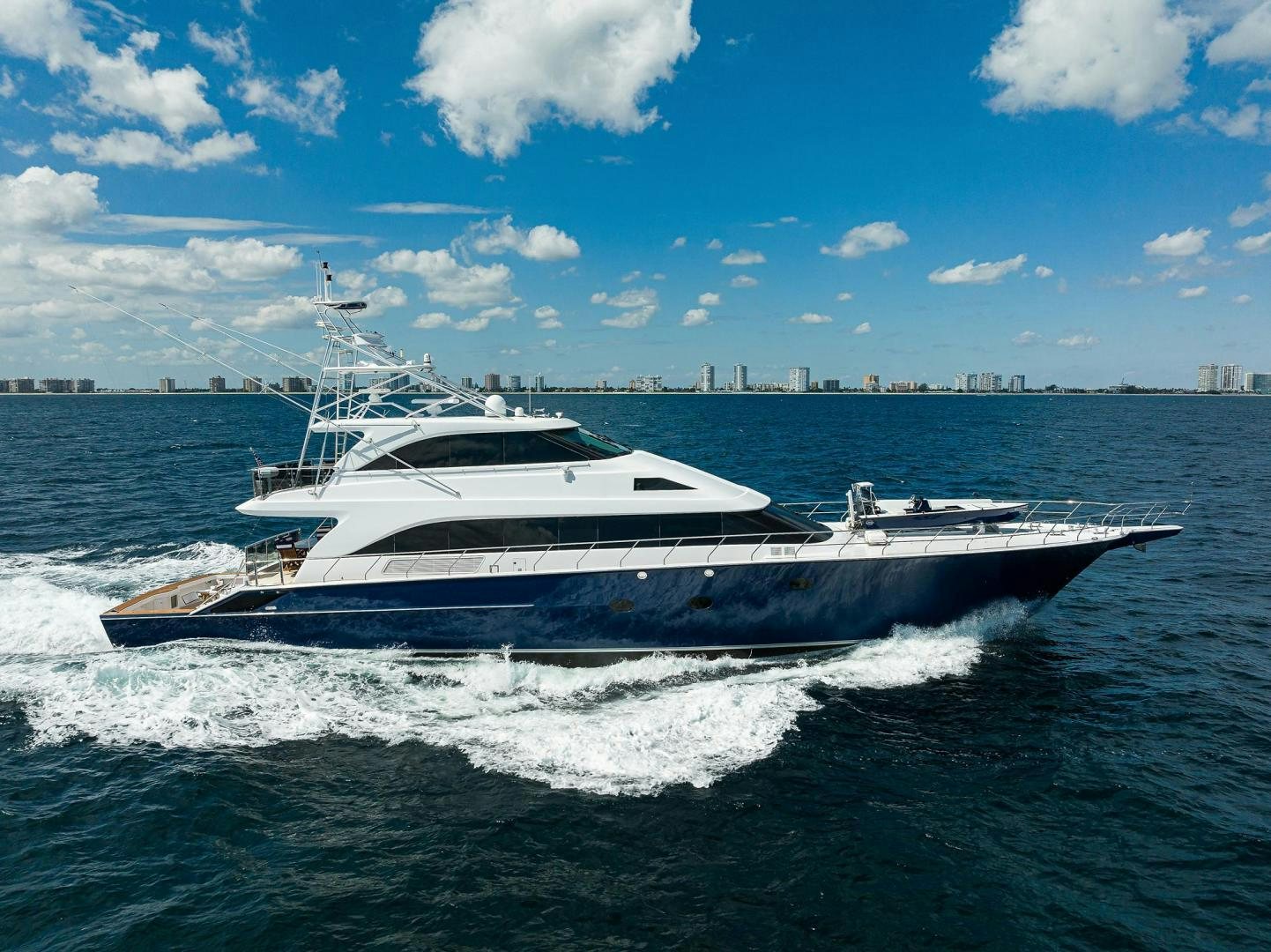 a boat on the water aboard THE CROWN ROYAL Yacht for Sale
