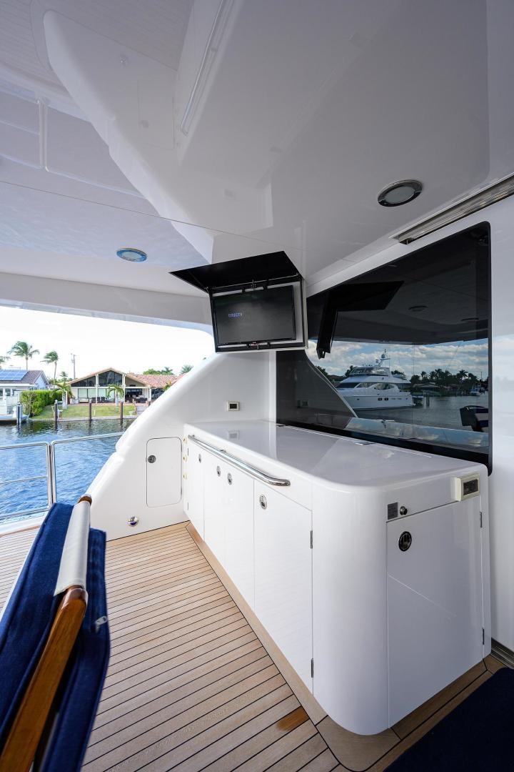 a boat with a large black object on the front aboard THE CROWN ROYAL Yacht for Sale