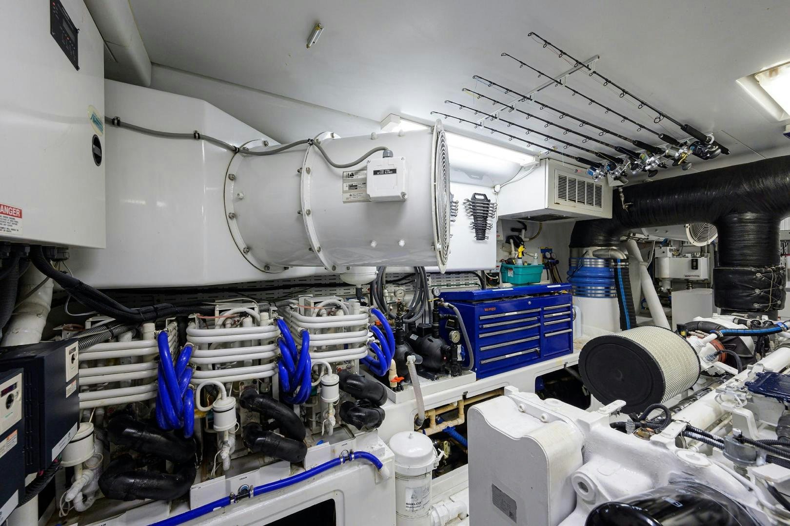 a machine in a room aboard THE CROWN ROYAL Yacht for Sale