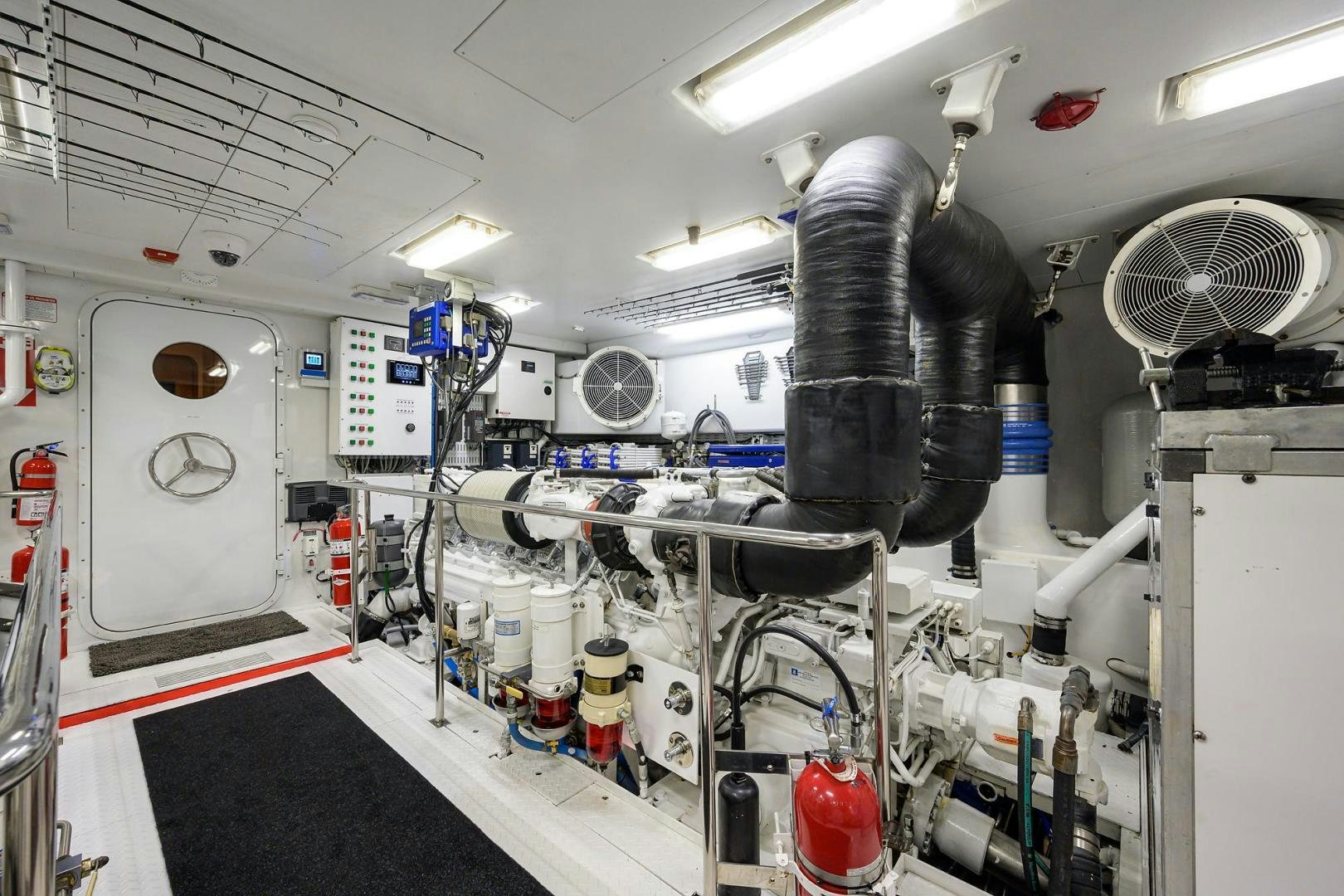 a room with machinery and equipment aboard THE CROWN ROYAL Yacht for Sale