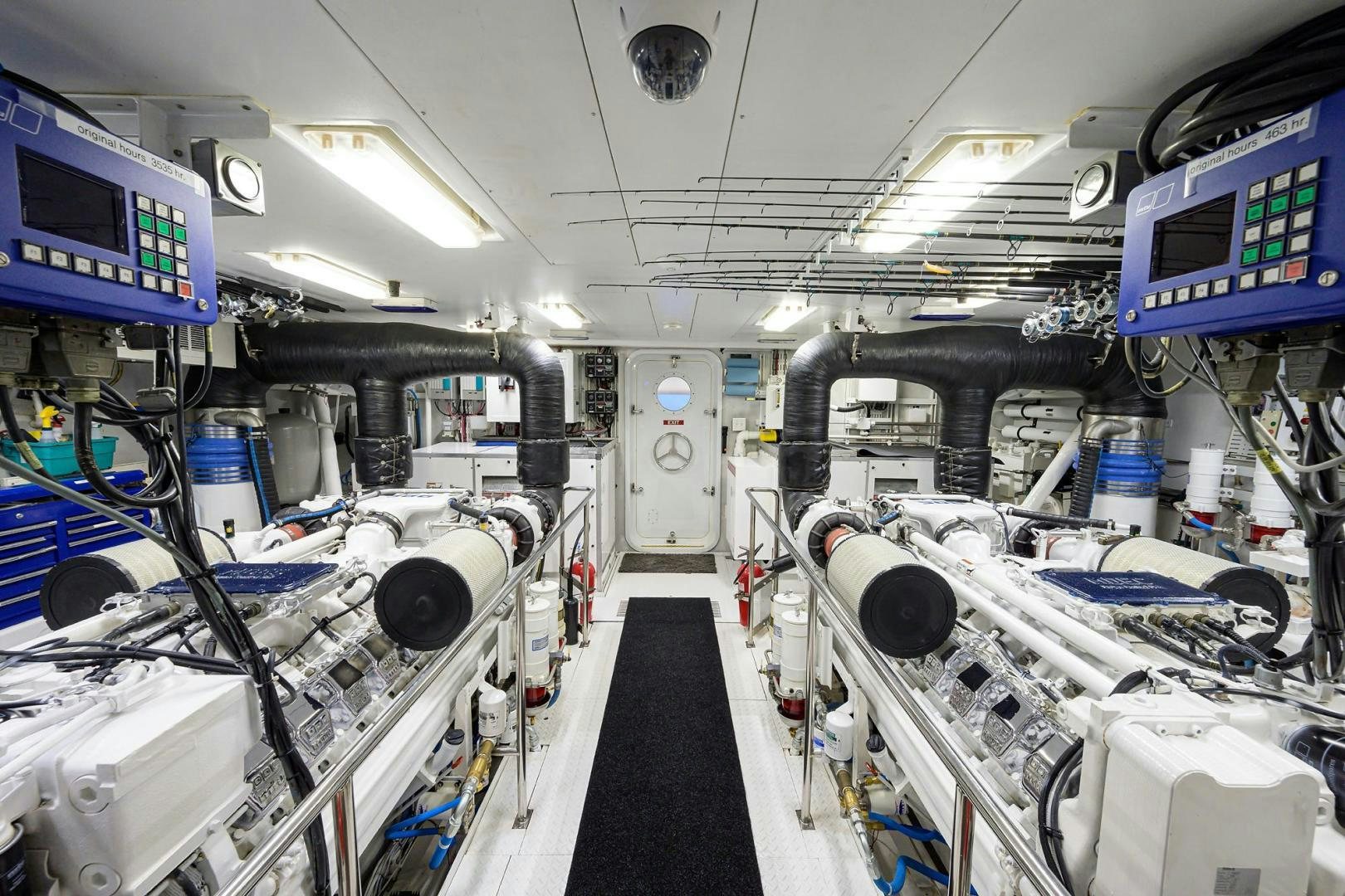 inside view of a factory aboard THE CROWN ROYAL Yacht for Sale