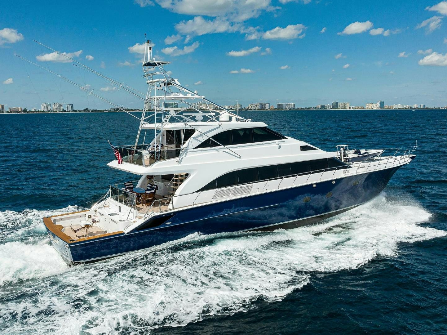 a boat on the water aboard THE CROWN ROYAL Yacht for Sale