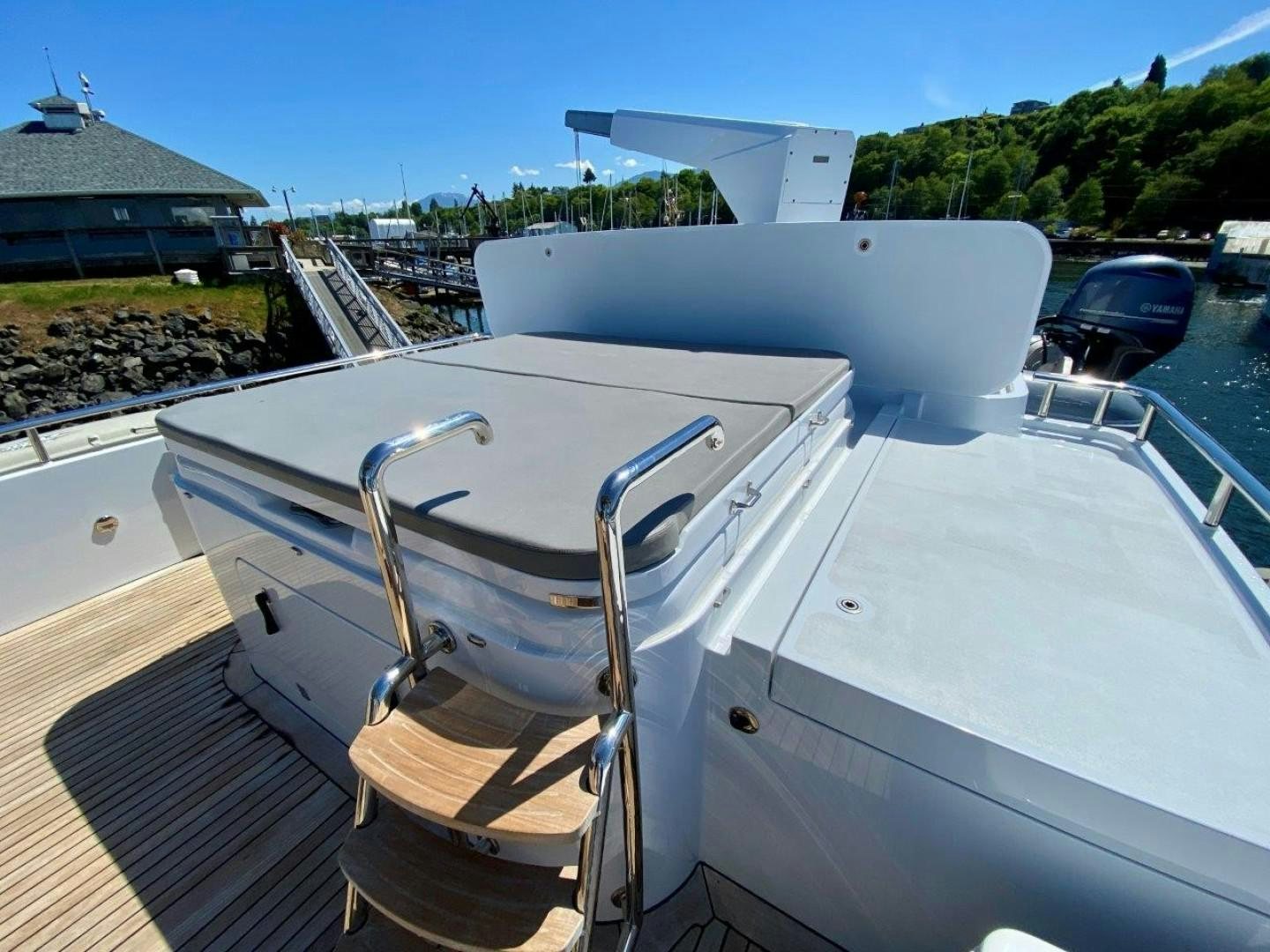 a boat on a deck aboard COASTAL DRIFTER Yacht for Sale