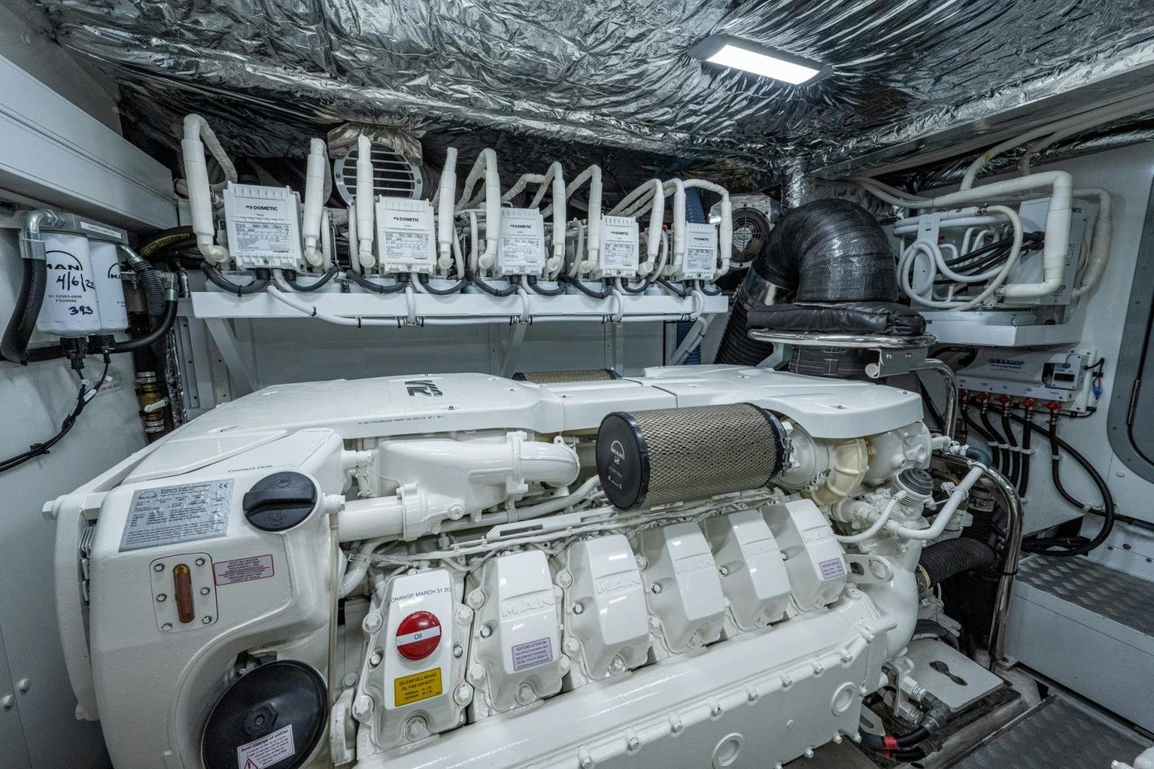 a machine with many tubes aboard I Love It Yacht for Sale