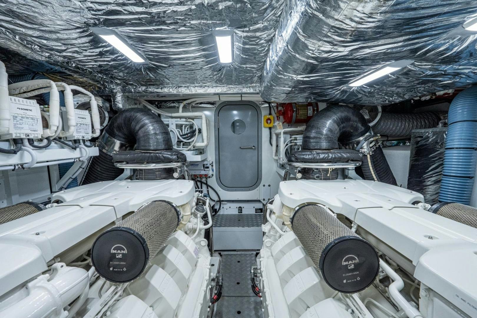 a close-up of a car engine aboard I Love It Yacht for Sale