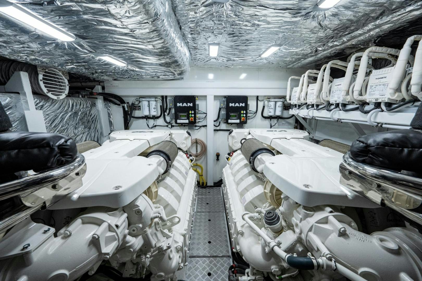 a room with machinery aboard I Love It Yacht for Sale