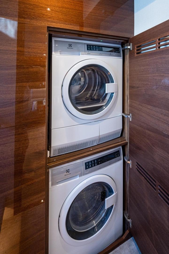 a washing machine and dryer aboard I Love It Yacht for Sale