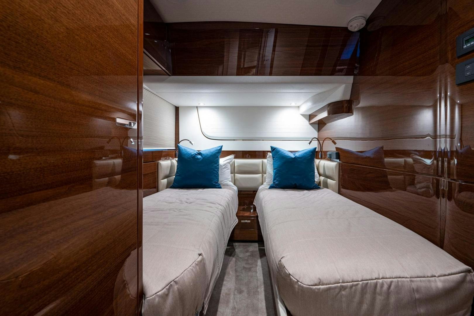a room with two beds aboard I Love It Yacht for Sale