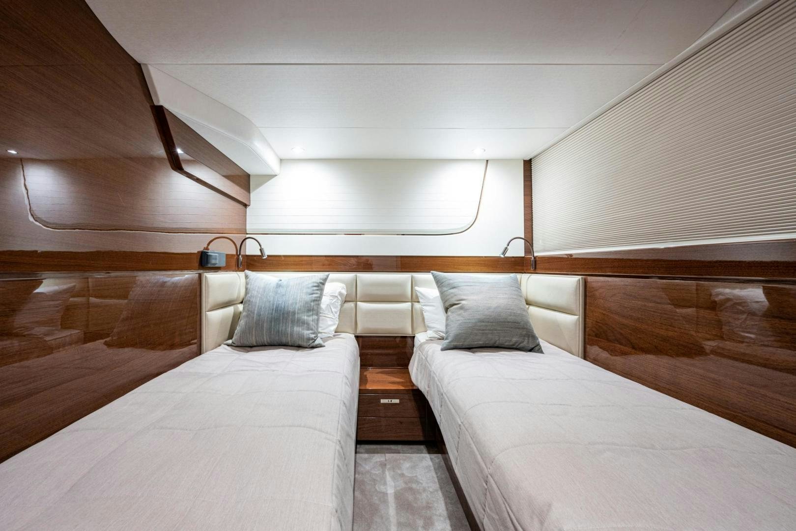 a room with two beds aboard I Love It Yacht for Sale
