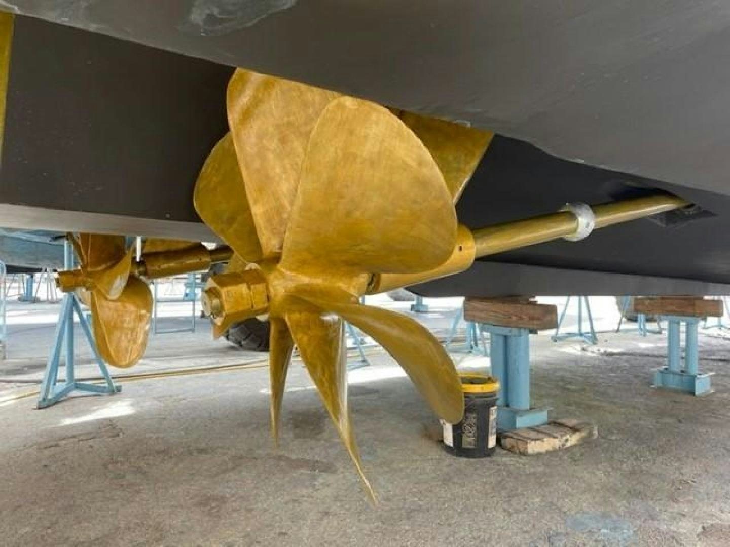 a large yellow dinosaur aboard LYON FISH Yacht for Sale