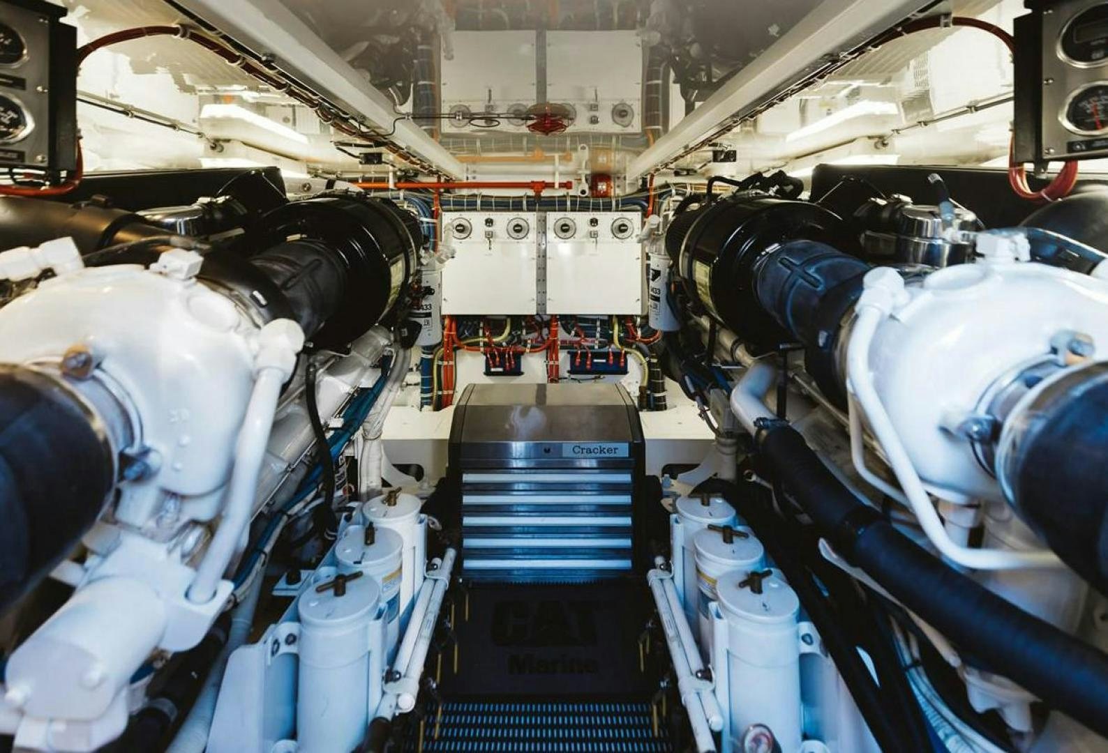 a close-up of a machine aboard LYON FISH Yacht for Sale