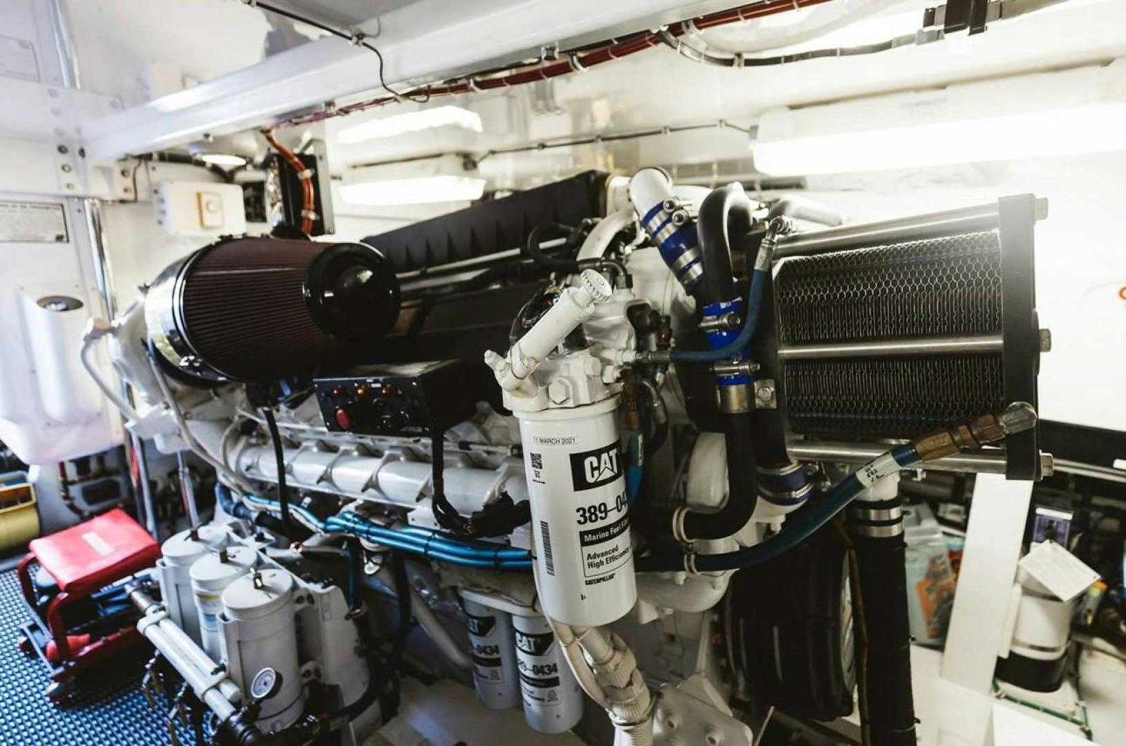 a machine with a large amount of engine aboard LYON FISH Yacht for Sale