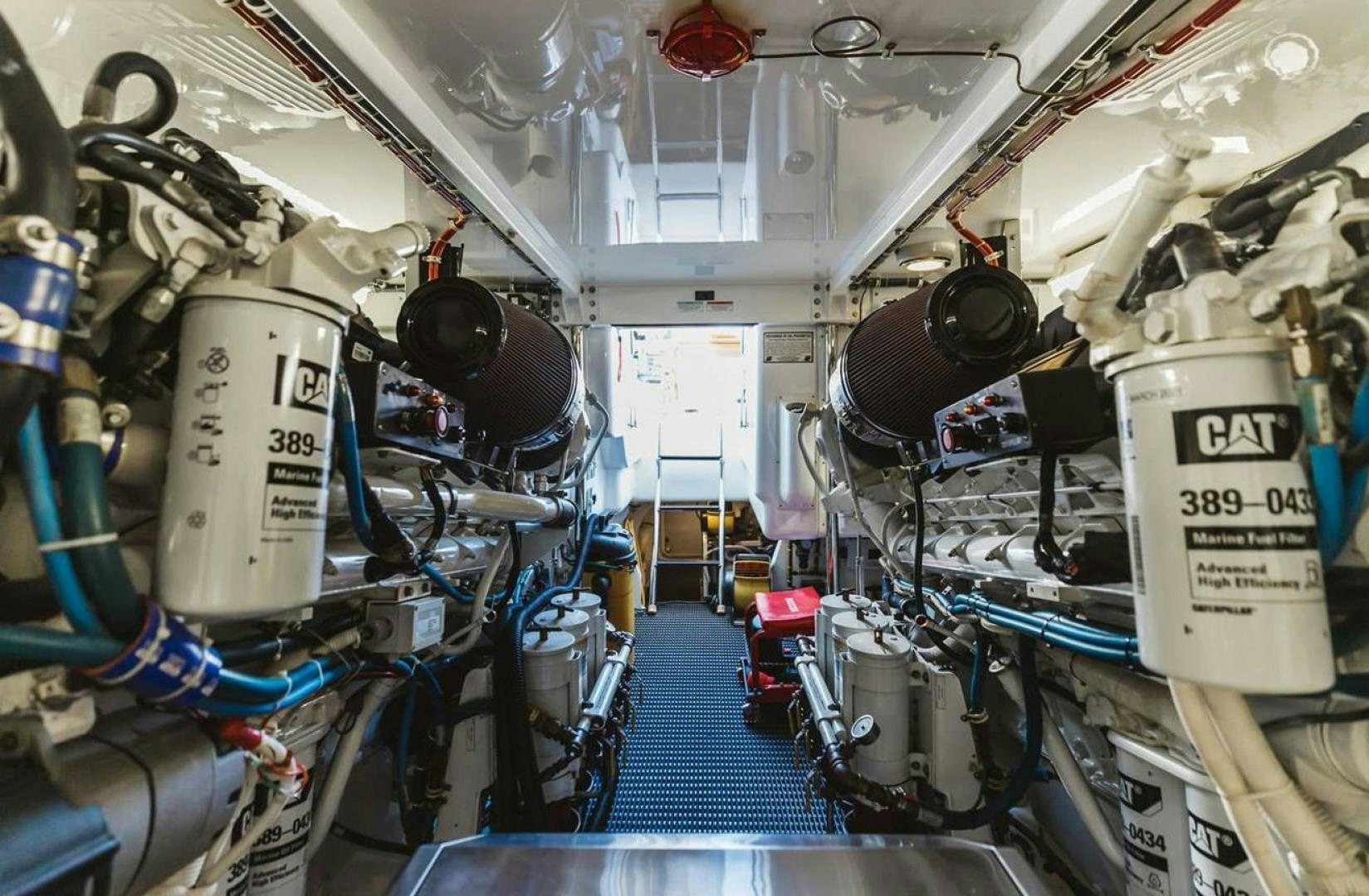 a large white machine with wires aboard LYON FISH Yacht for Sale