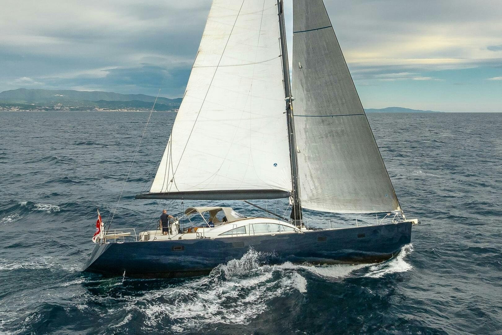 a sailboat on the water aboard KAHUNA Yacht for Sale