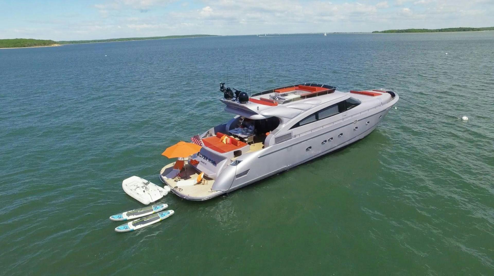 a boat in the water aboard SILVER MAMA Yacht for Sale